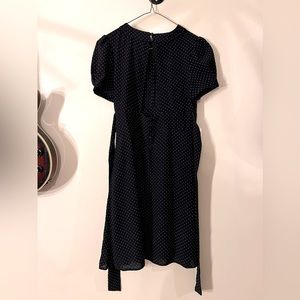 TOPSHOP Navy Polkadot Mini Dress